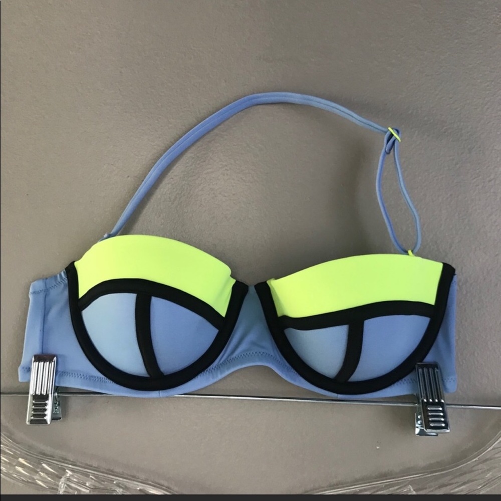 Victoria’s Secret color block bandeau swim top